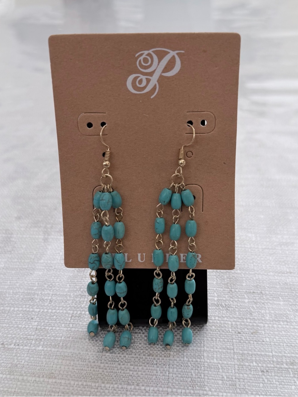 Plunder Turquoise Beaded Dangle Earrings